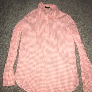 J Crew Gingham Button Down Shirt